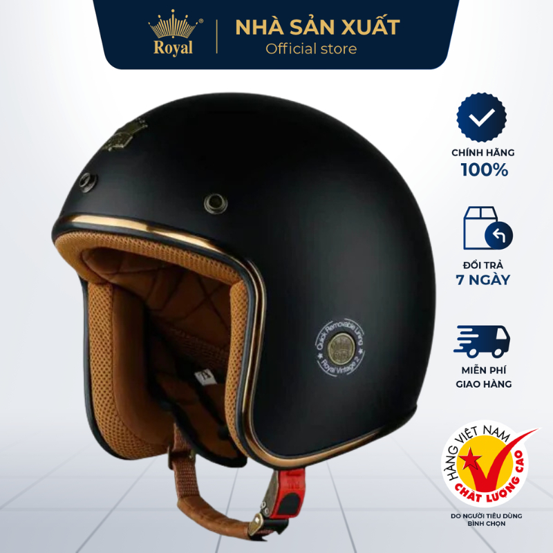Mũ Bảo Hiểm Royal Chính Hãng M20C Hợp Nam Nữ , Nón Bảo Hiểm Royal 3/4 Chính Hãng - NHÀ SẢN XUẤT