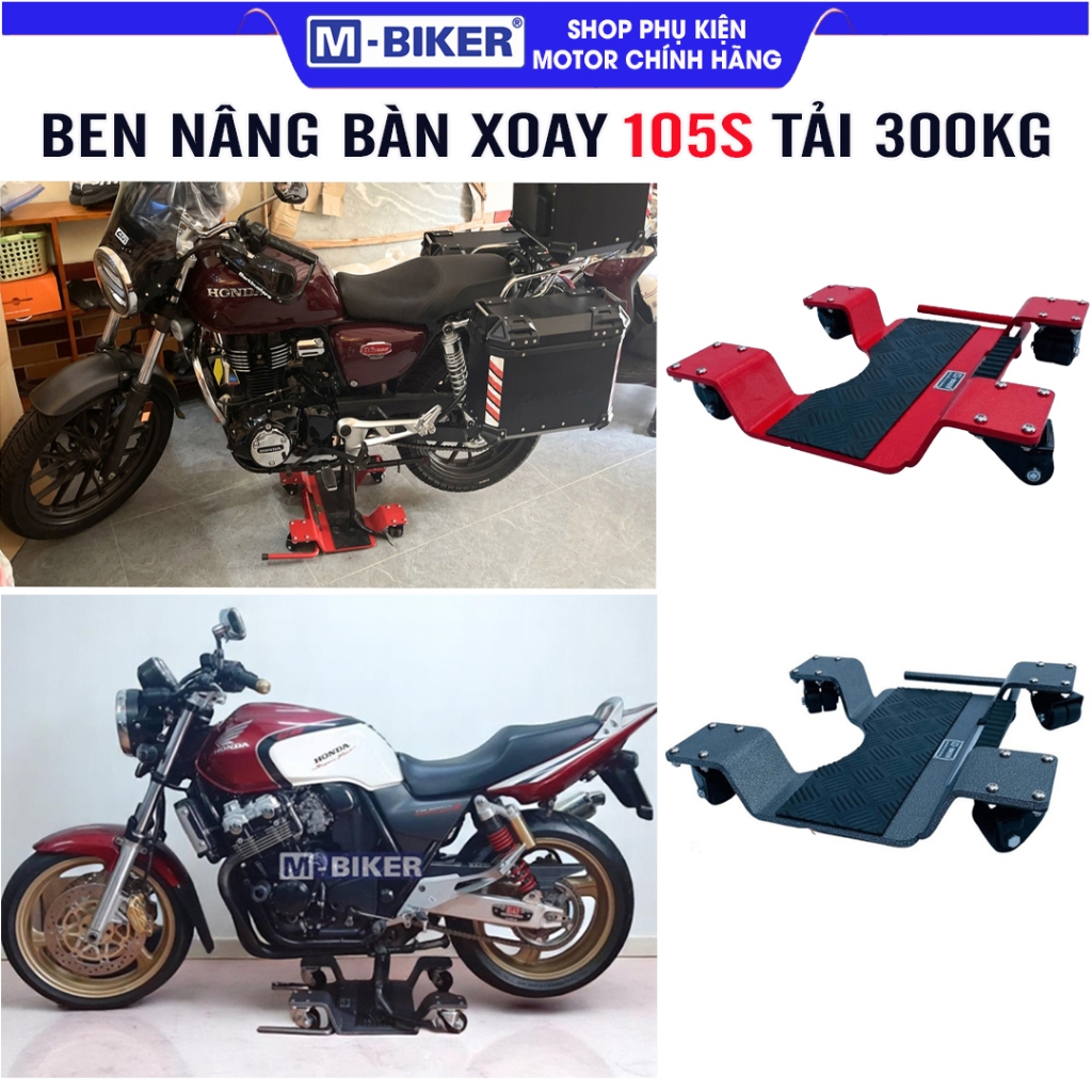 Mb105 Ben Nâng 105s Ben Nâng Di Chuyển MB105S MBiker, Bàn Xoay Chân Chống Đứng Xe Motor Dưới 300kg