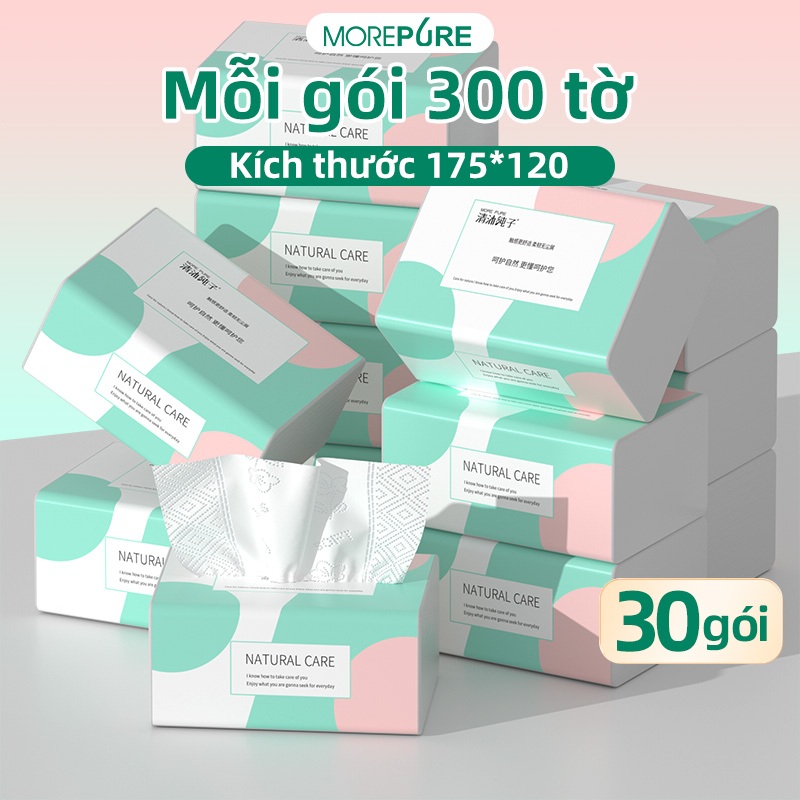 Khăn giấy 30 gói Giấy ăn đóng hộp mềm 5 lớp Khăn giấy gói  gói  Giấy ăn an toàn cho da Tiết kiệm cho