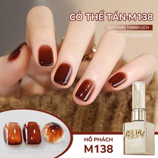  XEIJAYI Sơn móng tay màu nâu trà hổ phách mới phổ biến lâu trôi và phù hợp cho tiệm làm móng 