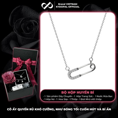 [HCM Hỏa Tốc] Dây chuyền bạc nữ KYDOPAL Safety Pin cá tính ghim băng đính đá trang sức bạc 925 - PAL9C8C17
