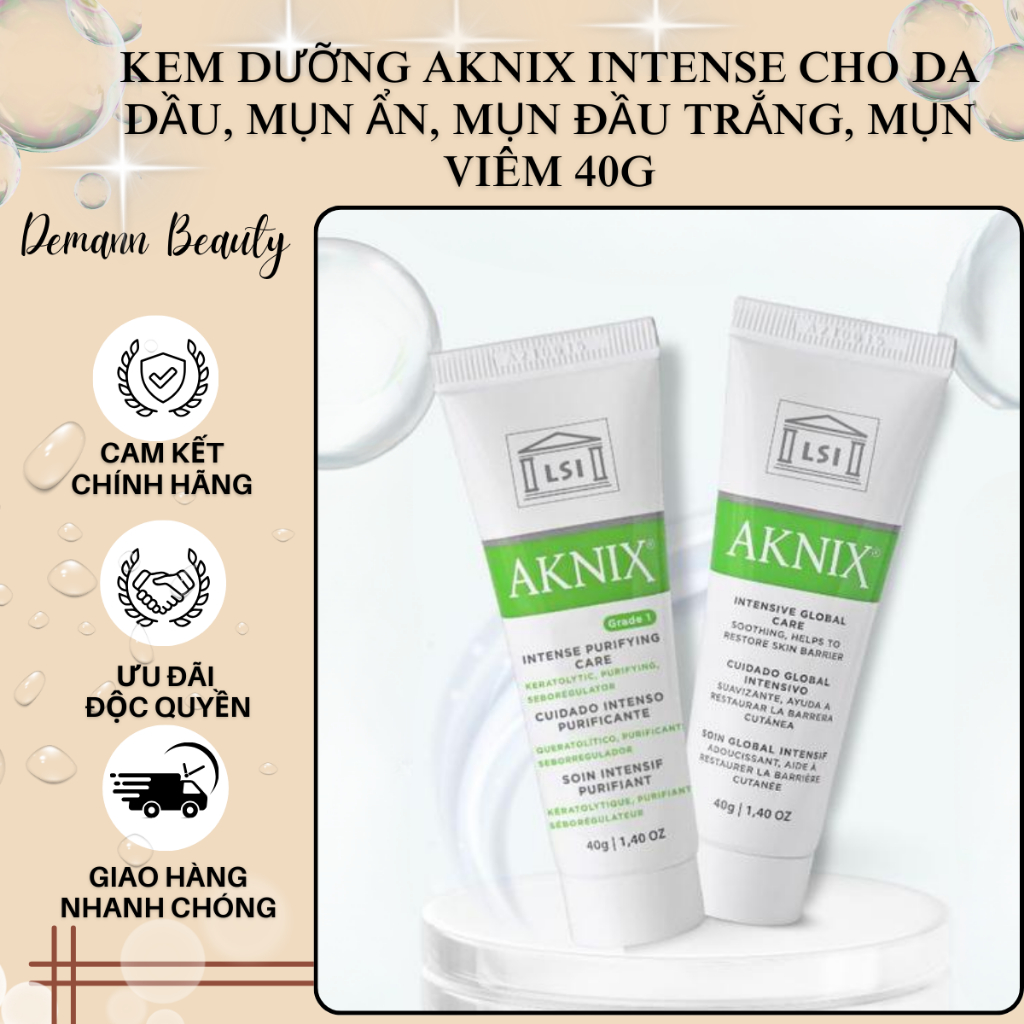 (Công ty) Kem dưỡng Cho Da Mụn Aknix Intensive Global Care - Aknix Intense Purifying Care 40g