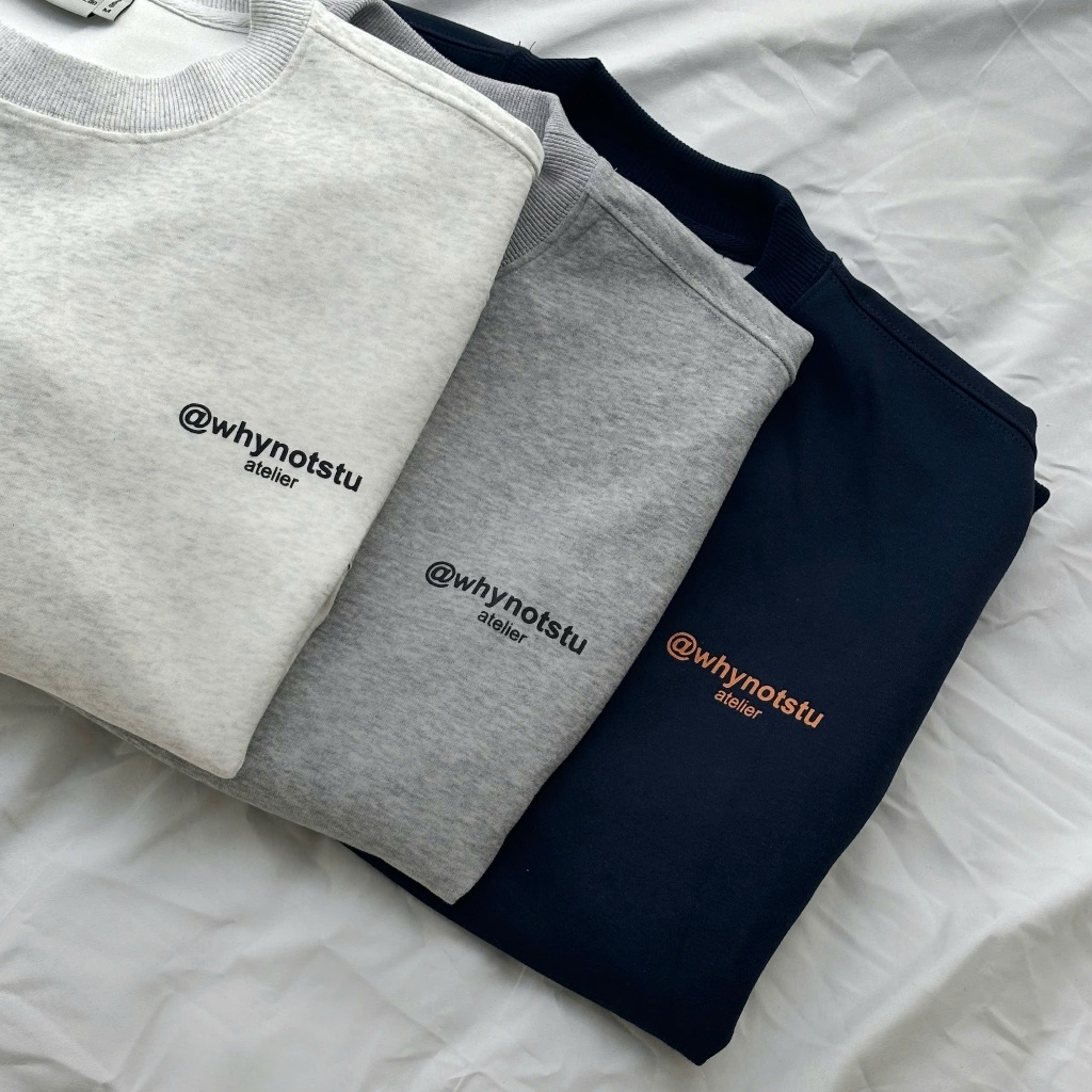  WNS Hashtag Sweater - Áo Dài Tay Nỉ Ép Hàn Cao Cấp Basic Form Oversize Chính Hãng Local Brand WNS 