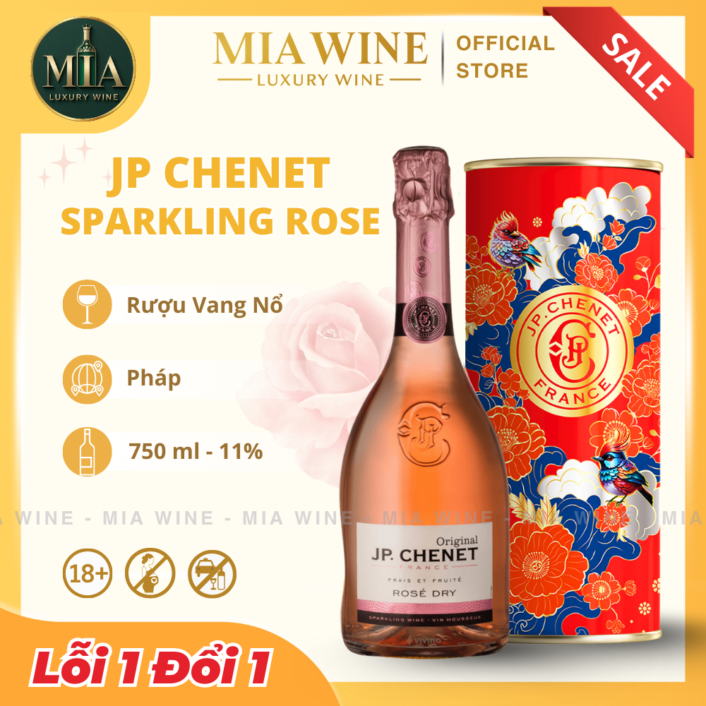 [Chính Hãng] - Rượu Vang Nổ Pháp (Hồng) JP Chenet Orginal Rose Sparkling - 750ml (11%) MiaWine