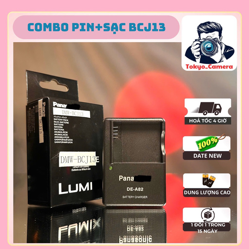 Bộ Sạc Pin Pana DMW-BCJ13 ( Combo Hãng )dùng cho DMC-FX30, FX33, FX35, FX37, FX38, FX55, FX500, FX52