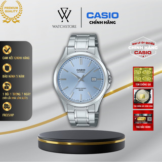Đồng Hồ Nam Casio MTS-115D-2A2VDF Kính Sapphire 41.3mm, Mặt Xanh Dương,  Dây Kim Loại Không Gỉ
