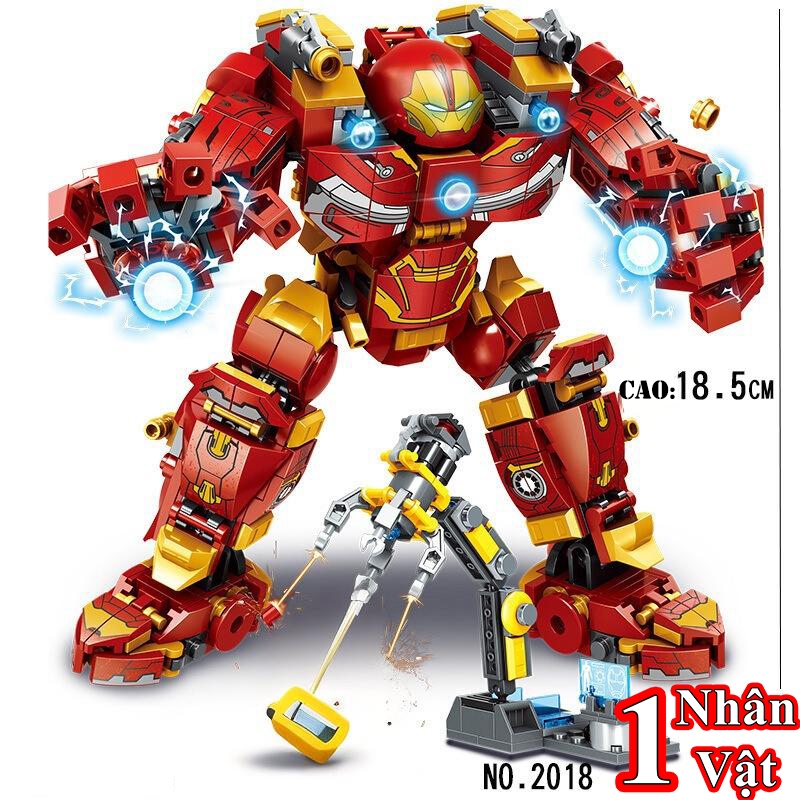 568 Chi Tiết - Iron men - Bộ Đồ Chơi Lắp Ráp Xếp Hình Mô Hình Người Sắt, Iron Men  – Robot Biến Hình