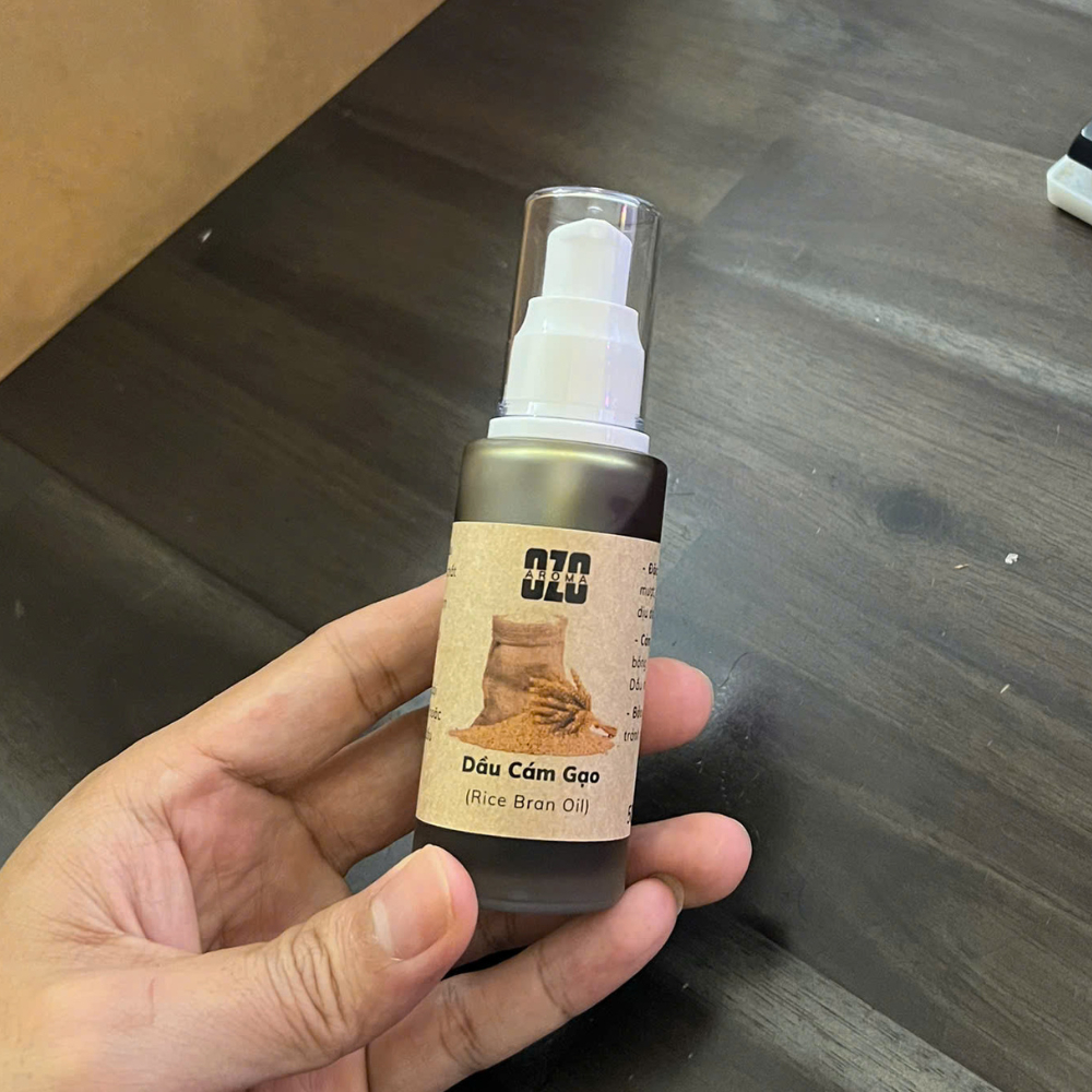 Dầu Cám Gạo Ép Lạnh 50ml - Ozo Aroma - Đậm Dịu Loãng