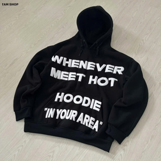 Áo Hoodie nam nữ WHENEVER 💙 Sang Chảnh chất Nỉ PE Thu Đông In Nổi 3D Form Rộng Boy phố C1