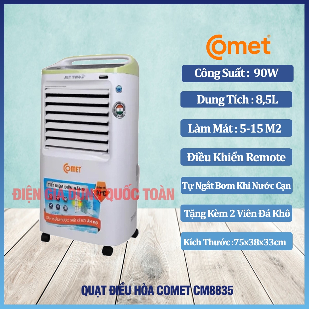 Quạt Điều Hoà, Quạt Hơi Nước Comet CM8835 trưng bày mới 99%