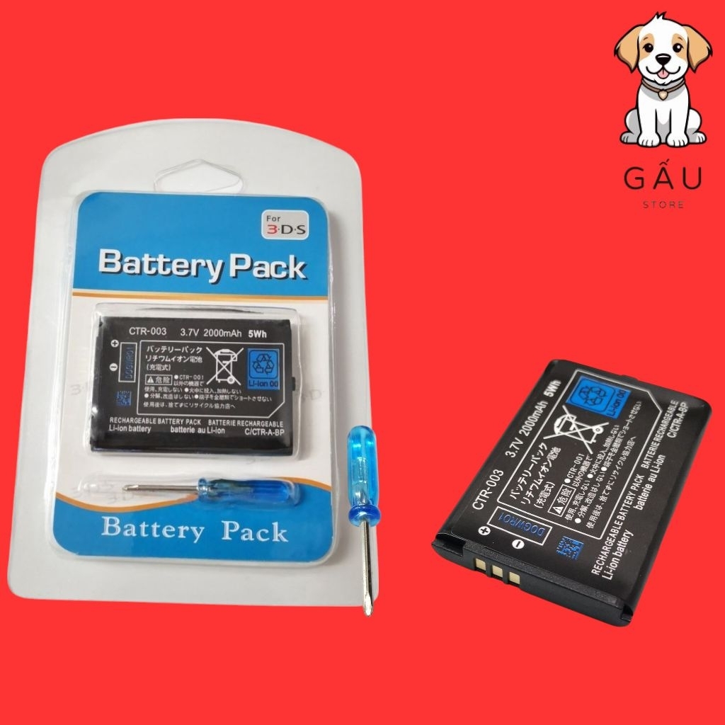 PIN MÁY GAME NINTENDO 2DS / 3DS / O3DSXL/ New 3DSLL / New 3DSXL / NDS lite / DSI / DSI XL  KÈM TUỐC 