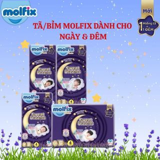  Tã Bỉm Quần ban đêm Molfix Sweet Dream Jumbo cho bé chống tràn siêu hiệu quả đủ size M50 L44 XL38 2XL34 SHOPBEBAO 