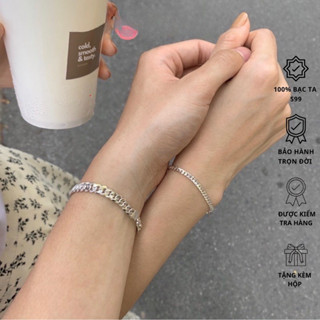 Lắc tay bạc ta  cặp đôi cho cả nam và nữ