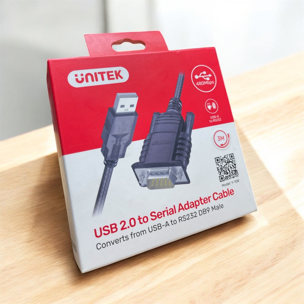 Cáp chuyển USB - Com RS232 dài 3m Unitek [chính Hãng] | USB RS232 Cable