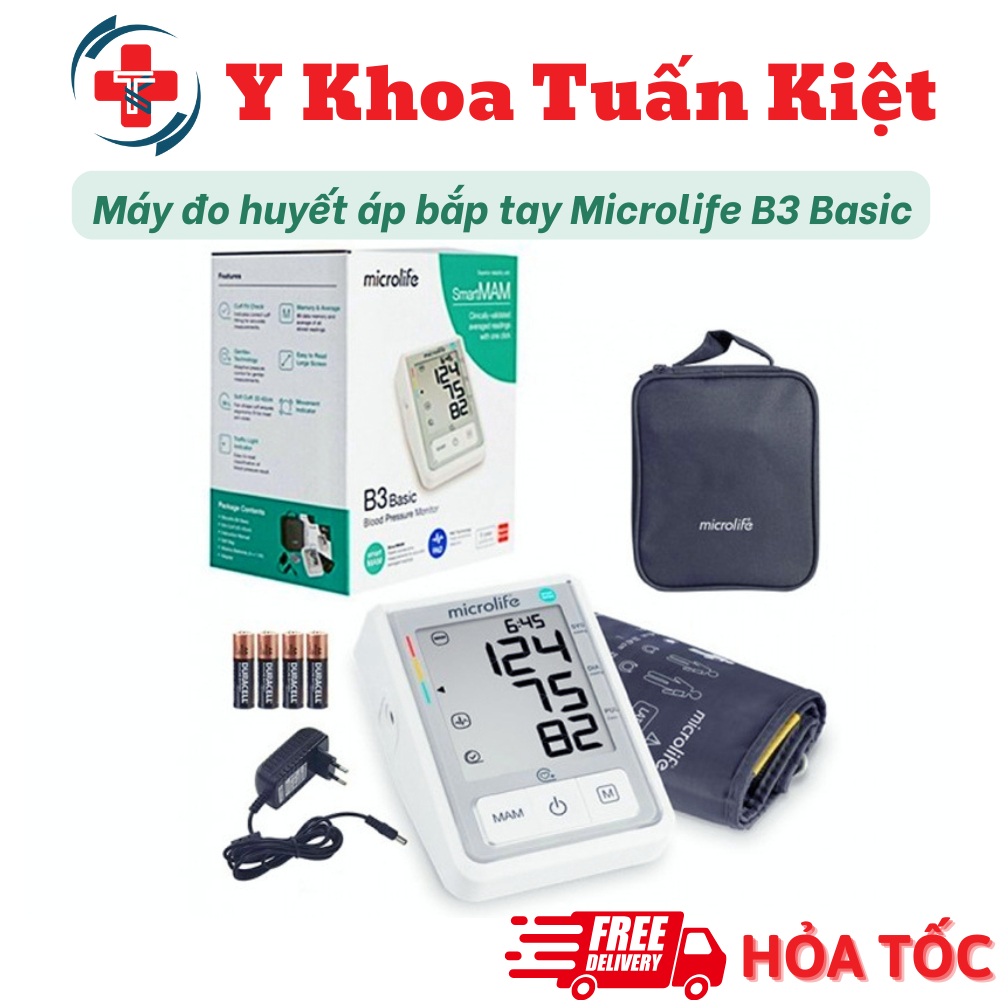 ✅ Máy đo huyết áp bắp tay Microlife B3 Basic - bảo hành 5 năm