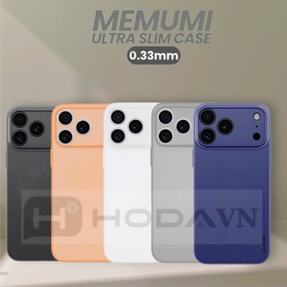 Ốp Lưng Nhám Mờ MEMUMI Slim Case Siêu Mỏng 0.33mm Chống Xước Bảo Vệ Camera Cho iPhone 17 Pro Max/Air/16 Pro /15/14/13