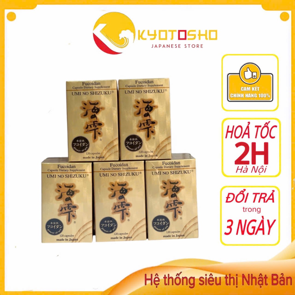 Fucoidan Vàng Umi No Shizuku Nhật Bản 120 Viên - Hàng Nội Địa Nhật Bản