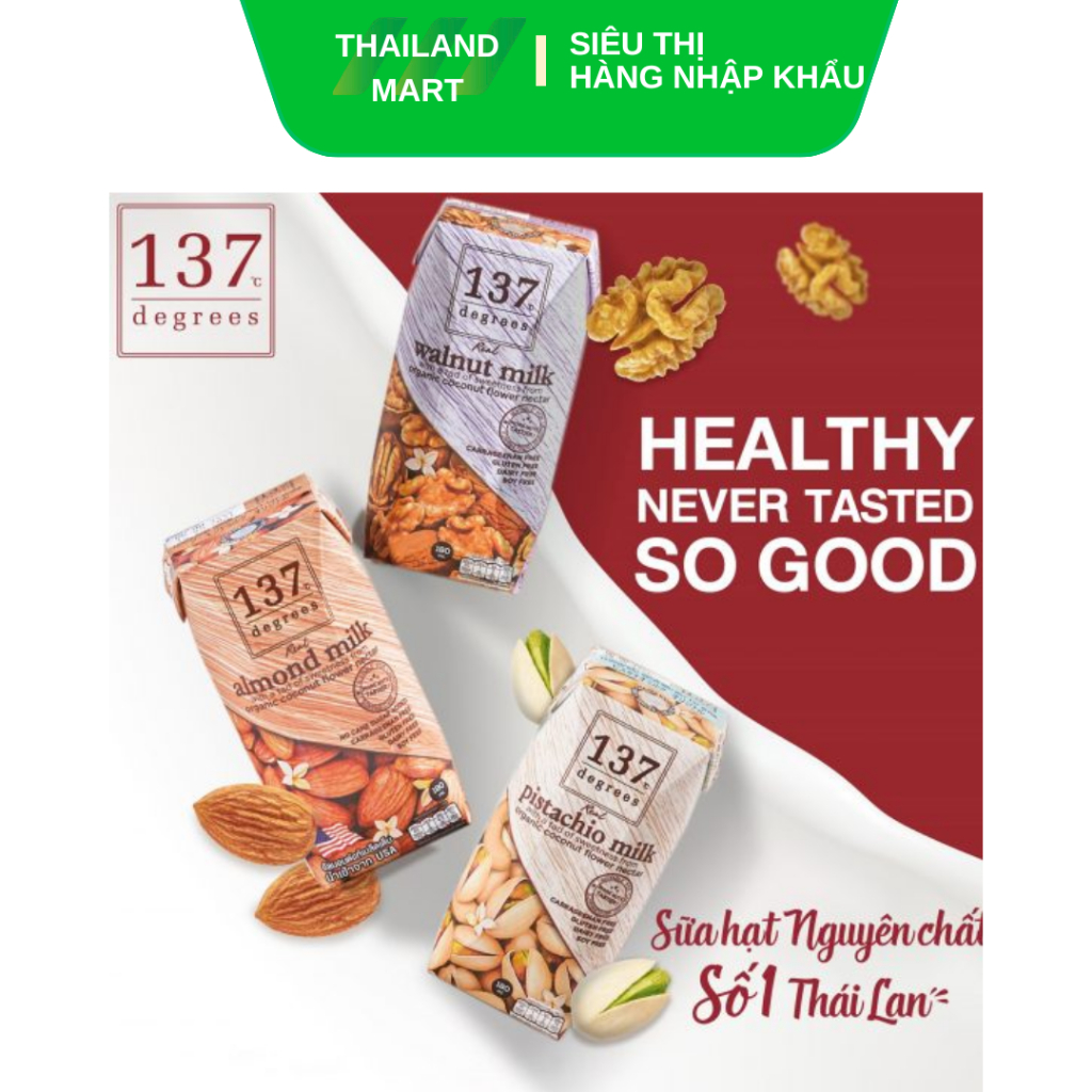 Lốc 3 hộp Sữa hạt 137 Degrees hộp 180ml*3