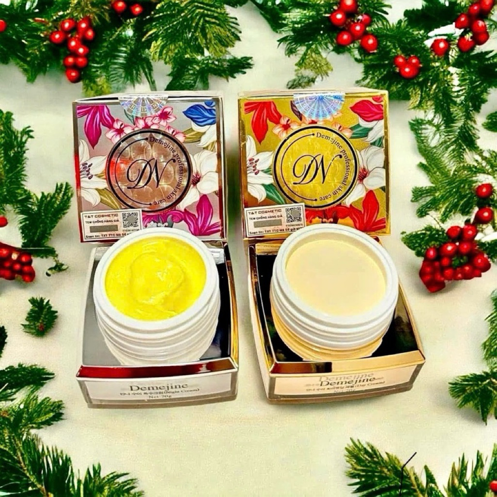 Sét Kem Ngày Đêm Demejine Hàn Quốc Mẫu Mới Hũ 20g Kem