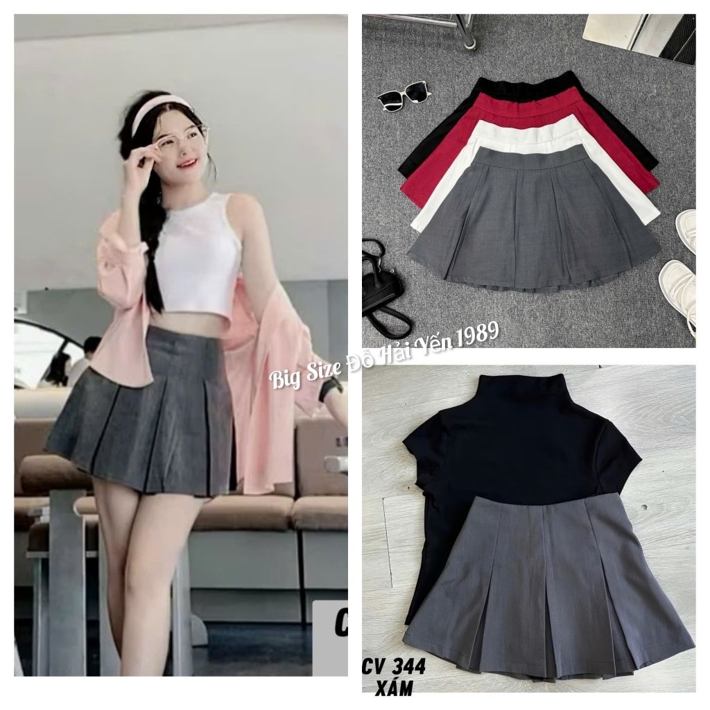 Chân Váy Xếp Ly Big Size ( 60kg đến 100kg) MS01234