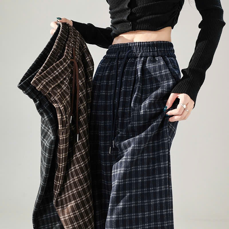 [888]  Quần kẻ caro chất umi dạ co giãn dễ mặc, cá tính, quần nữ, quần cho bé, Women Kids 19-50KG