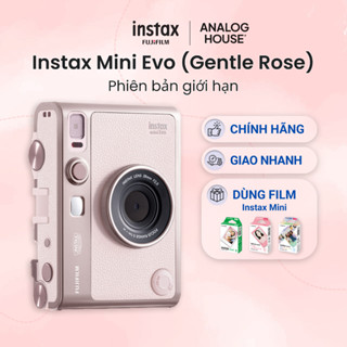 Máy ảnh lấy liền FUJIFILM Instax Mini Evo Hybrid - Màu hồng Gentle Rose - Phiên bản giới hạn - Hàng chính hãng