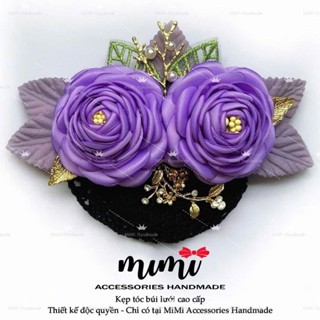   MiMi Kẹp búi lưới cao cấp   Kẹp tóc thời trang nữ gắn hoa nhiều mầu phù hợp cho văn phòng ngân hàng trung niên 
