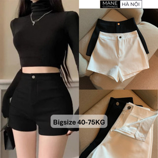 Quần Đùi Nữ Cạp Cao Bigsize Chất Umi, Co Giãn 4 Chiều Tôn Dáng Trẻ Trung, Nhiều Màu Dễ Phối