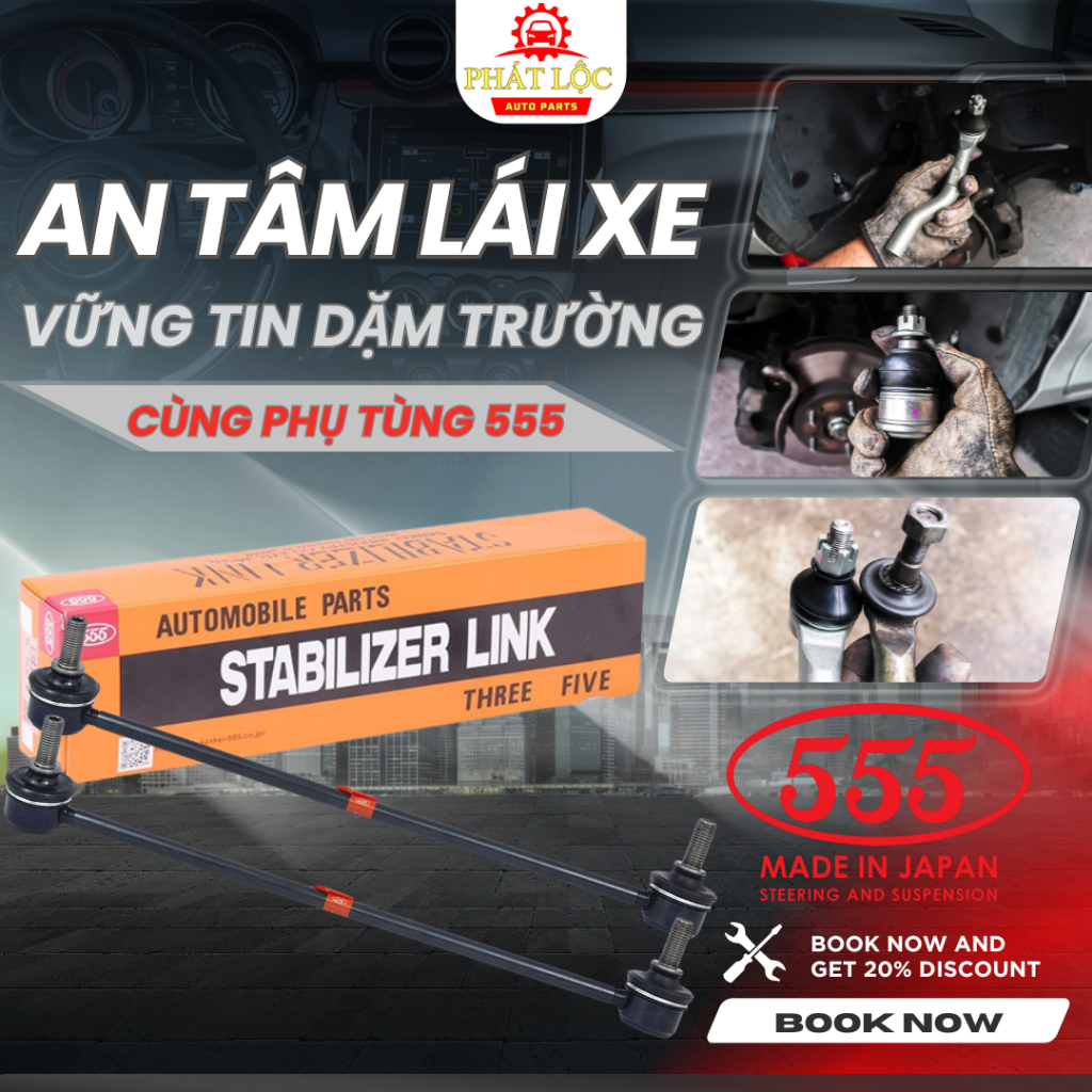 Rotuyn cân bằng 555 phù hợp với Honda City 2008-2023 ( 555 chính hãng)