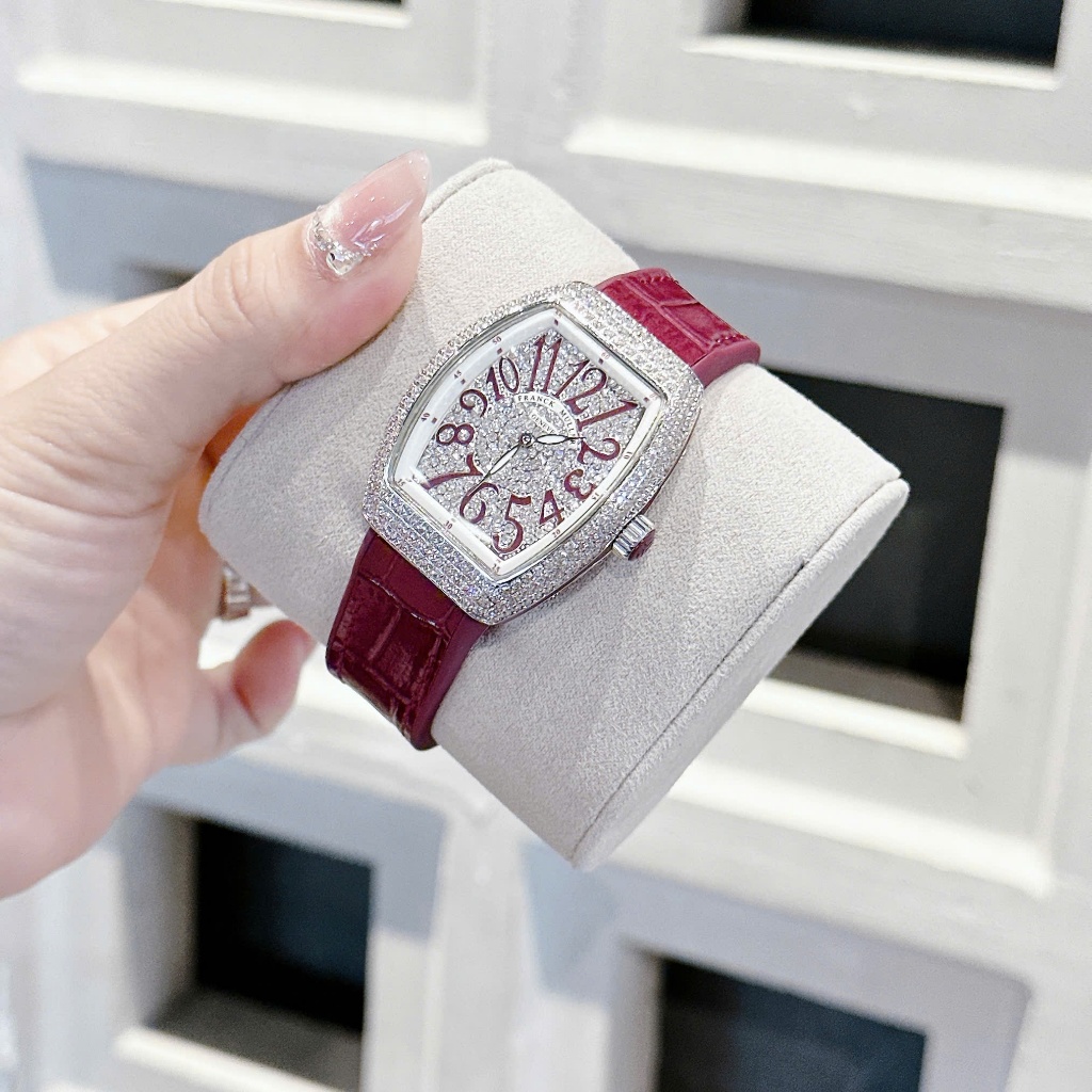 Đồng hồ nữ Franck muller v32 size 32mm fullbox đeo tay dây silicon cao cấp chống nước thời trang