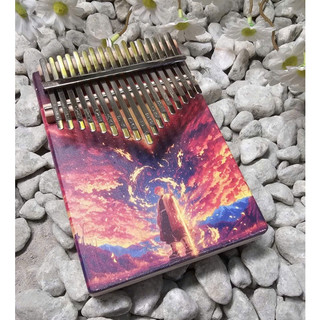 ĐÀN KALIMBA GỖ ROSEWOOD CAO CẤP 17 PHÍM IN HÌNH CAO CẤP- TẶNG 4 PHỤ KIỆN
