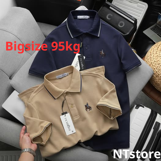 Áo Polo Nam Bigsize Pack Ribbed Vải Thun Cá Sấu Vảy Cá Co Giãn Thoáng Mát Form Rộng 55–95kg – NTStor