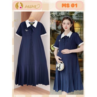 Đầm váy bầu công sở MAMI MS01 thiết kế lịch sự trẻ trung cho mẹ bầu đi làm đi chơi sang, trẻ đẹp