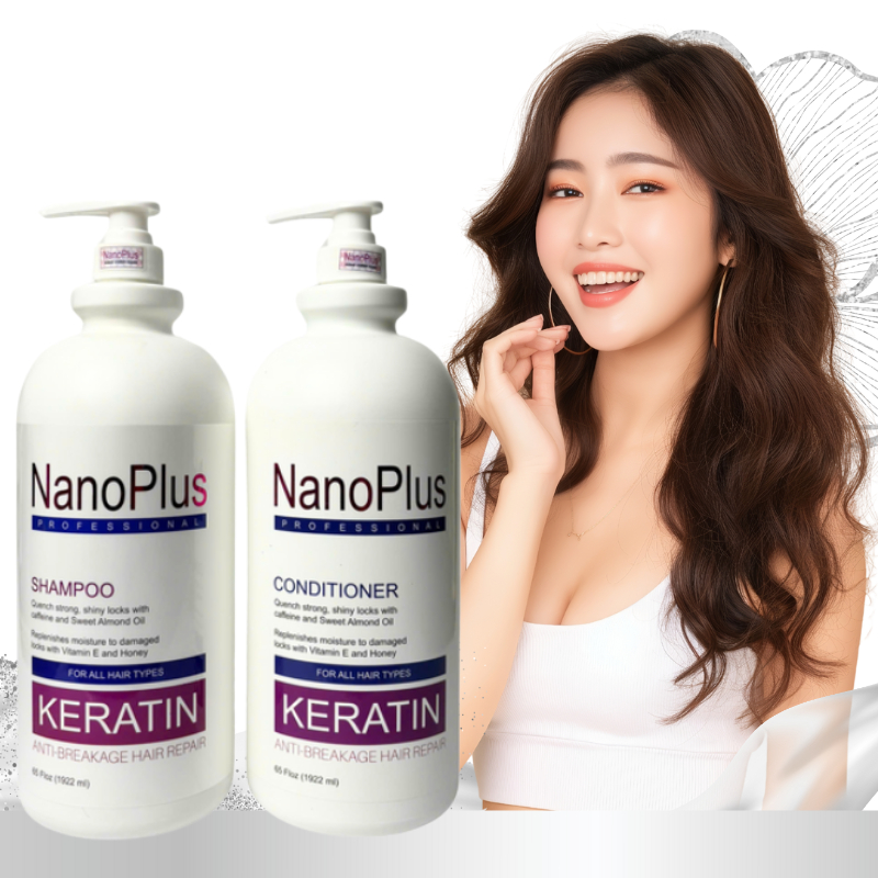  Cặp Dầu Gội Xả Siêu Thơm Siêu Mượt Tóc Nano PLus Collagen 2000ml Dầu Gội Thảo Dược Dưỡng Ẩm Bảo Vệ Da Dầu NalyShop 