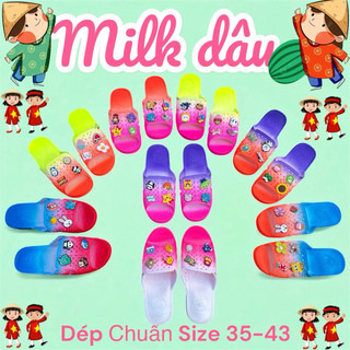  Dép tổ ong phun sơn loang màu phối 3 màu Nam Nữ tặng kèm 8 charm chuẩn size 35-43 