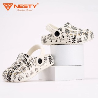   NE23-2 Tặng set 10 charm  DÉP SỤC NESTY IN HỌA TIẾT CÁ TÍNH CHO CẢ GIA ĐÌNH CAO 3cm 