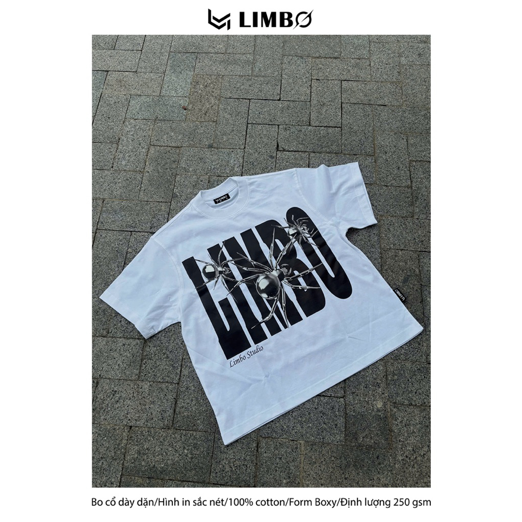 Áo thun “SPIDER” Form Oversize Unisex Cotton 250GSM LIMBO STUDIO