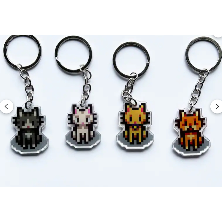 Stardew Valley Cat Keychain, Stardew Valley Chicken Keychains, Gift for Stardew Valley Fans