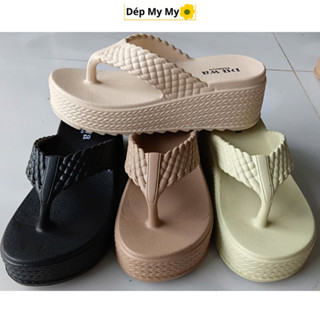  Dép xỏ ngón cao 6 phân DUWA đúc liền,êm chân,THIẾT KẾ HOA VĂN,PHÙ HỢP NHIỀU LỨA TUỔI 