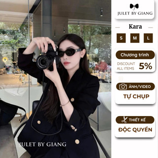 [BACK IN STOCK] Áo blazer, áo vest nữ đen trơn công sở Juletbygiang form đẹp đệm cầu vai form vừa hàng thiết kế