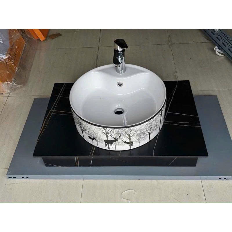 Lavabo treo tường hình hươu, lavabo treo tường hình nai, chậu rửa treo tường hươu