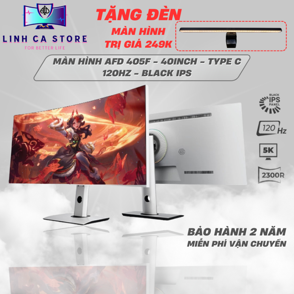 Màn Hình UltraWide Cong 40 Inch 5K AFD 405F – Black IPS, 120Hz, HDR 600, Type-C, Bảo Hành 2 Năm | BigBuy360 - bigbuy360.vn