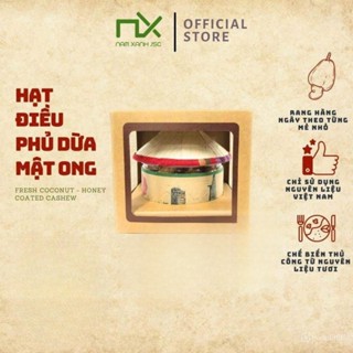 Hạt Điều Phủ Dừa Mật Ong Nam Xanh, Hộp Giấy Lon Nón Lá Truyền Thống Việt Nam 130G (170G)