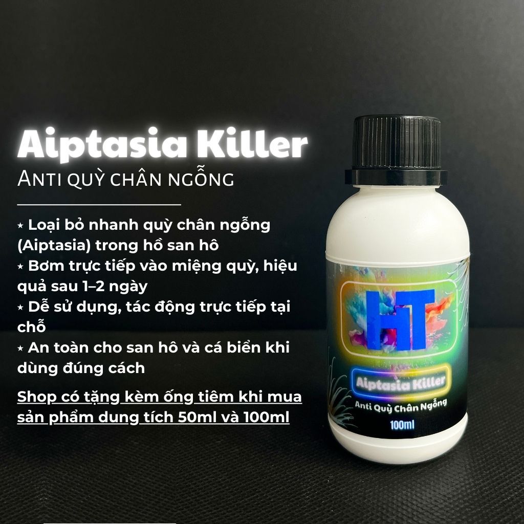 Trị quỳ chân ngỗng HT - hỗ trợ giúp diệt quỳ chân ngỗng bám trên san hô trong hồ cá biển