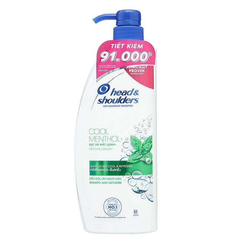 DẦU GỘI HEAD & SHOULDERS BẠC HÀ MÁT RƯỢI 370ML HEAD & SHOULDERS COOL MINT SHAMPOO
