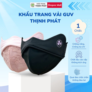  Khẩu trang vải GUV Thịnh Phát cao cấp Chống nắng Chống tia UV Size to che kín khuân mặt 