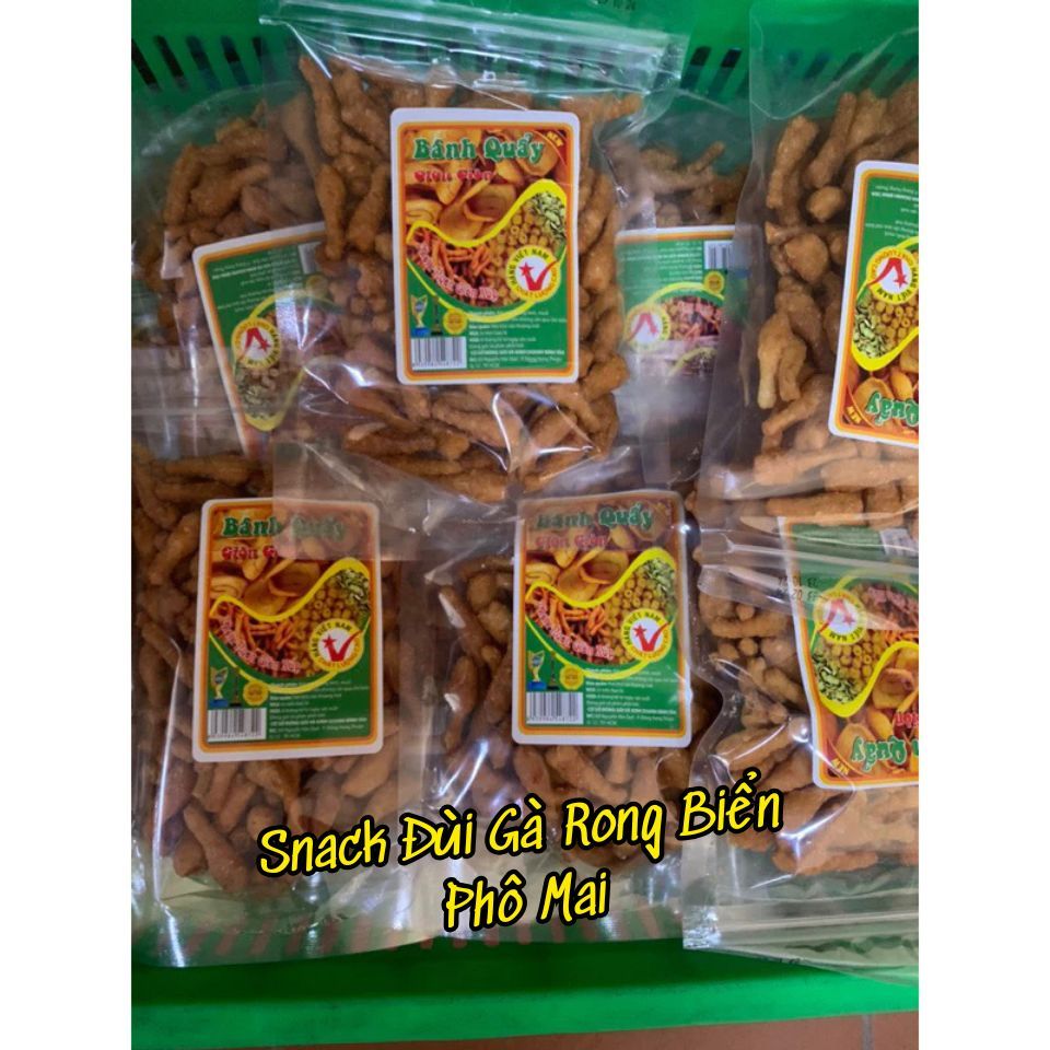 Đùi gà rong biển, snack quẩy đùi gà sấy rong biển mè đen, quẩy đùi gà phô mai cay túi 1kg, ăn vặt