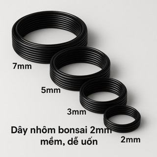 Dây nhôm uốn bonsai 100g – Nhiều kích cỡ, dễ tạo dáng cây cảnh