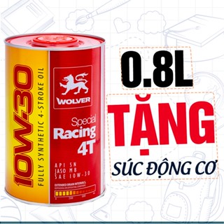   Quà VIP  Nhớt Wolver Special Racing 10W30 800ml Nhớt Xe Ga Full Tổng Hợp Nhập Châu Âu 