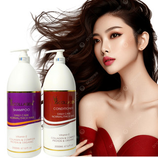   CHÍNH HÃNG  Cặp Gội Xả Phụ Hồi Tóc Hư Tổn V76 Collagen Italy 2000ML 